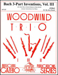 BACH THREE PART INVENTIONS #3 WOODWIND TRIO cover